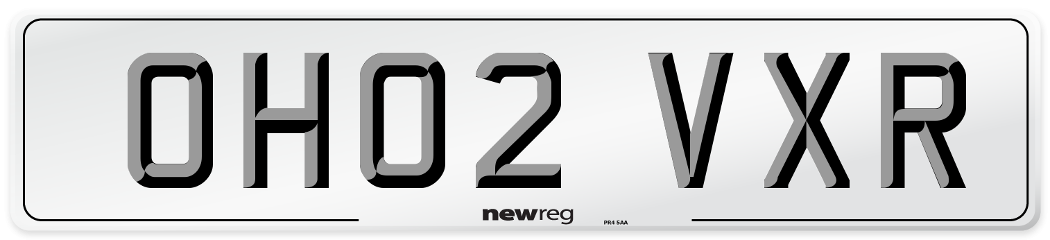 OH02 VXR Number Plate from New Reg